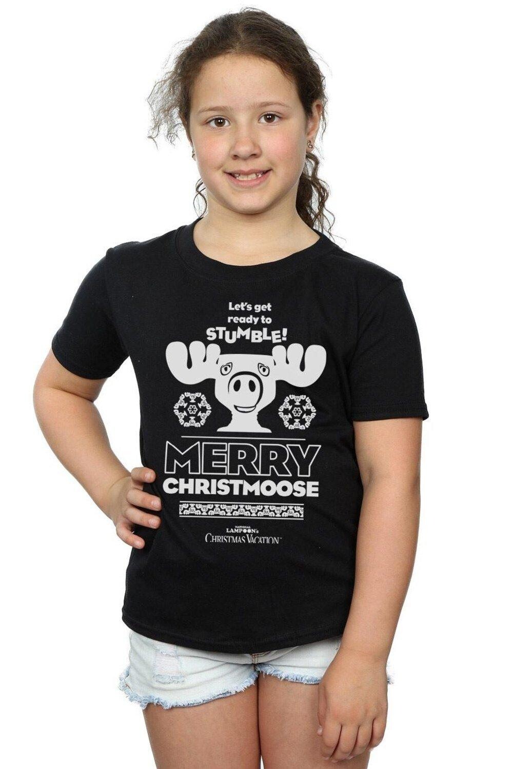 

Хлопковая футболка Merry Christmoose National Lampoon's Christmas Vacation, черный