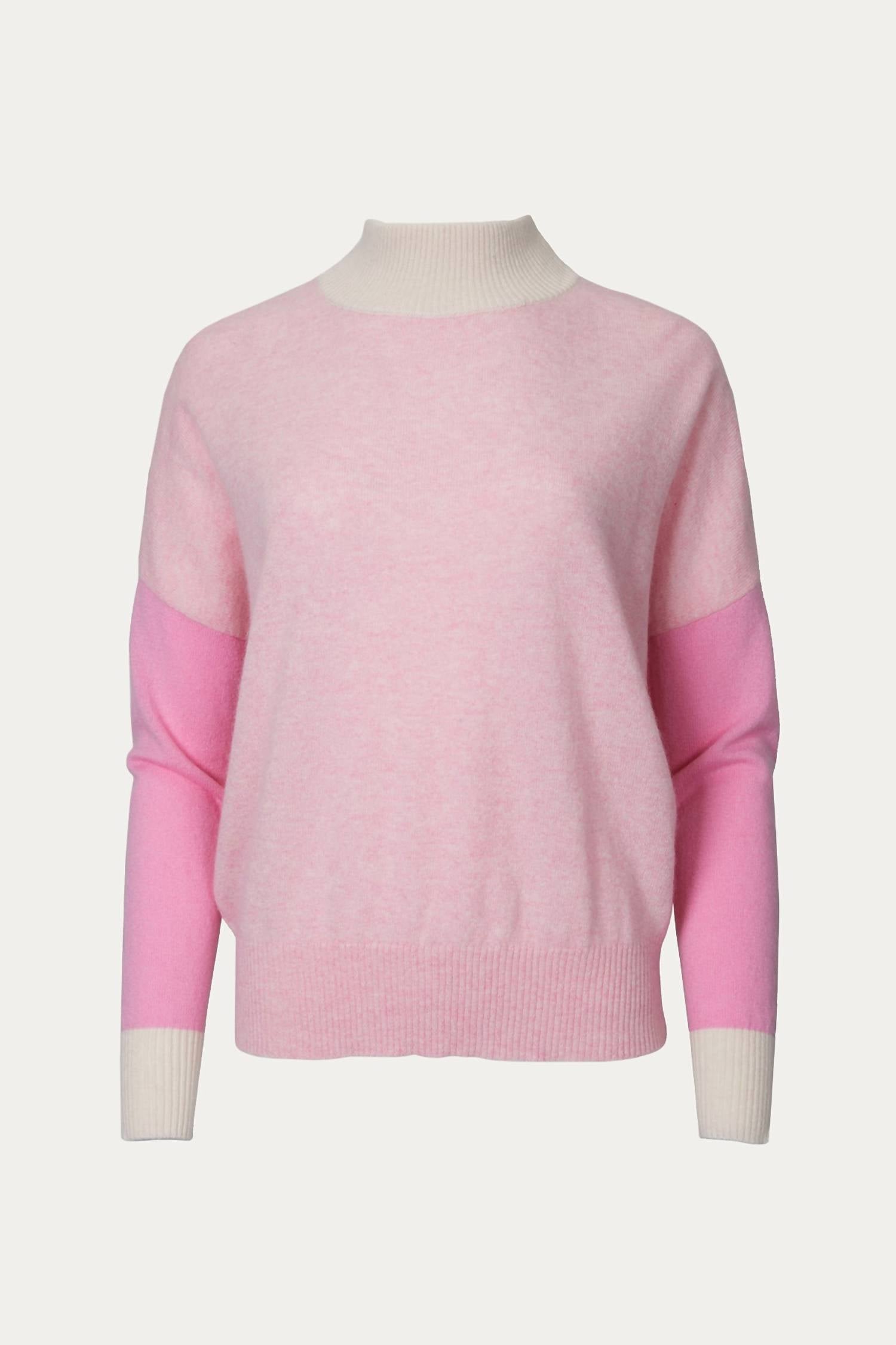 

Кашемировый джемпер Isabella Colorblock в цвете Crystal Pink Brodie Cashmere