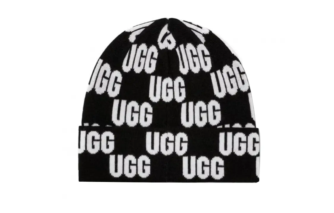 

UGG Акриловая шерстяная нейлоновая унисекс-шапка черная, Black