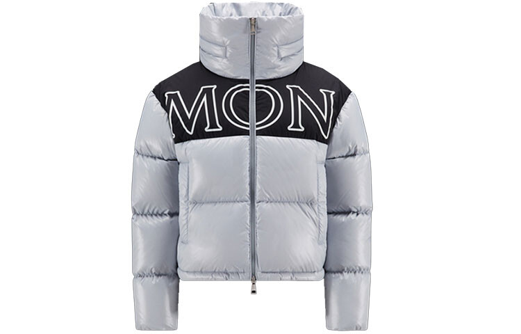 

Пуховик женский светло-серый Moncler