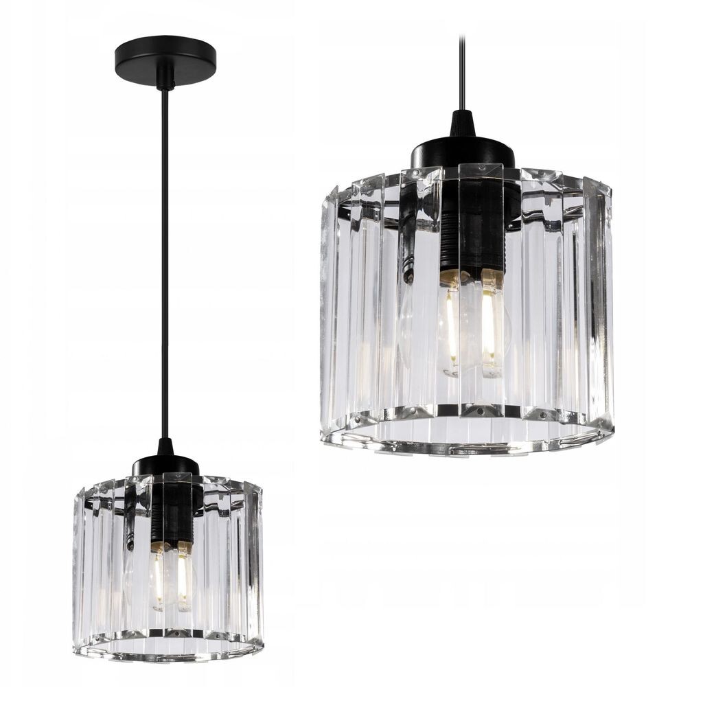 

Подвесной светильник Toollight App511-1Cp Crystal Black, 1 источник света E27, 13X13X12-102 см, регулируемый Toolight, черный