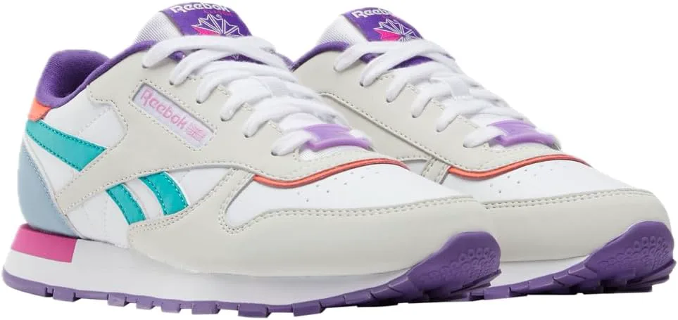 

Reebok Classic Nylon (Little Kid), серый/фиолетовый/розовый