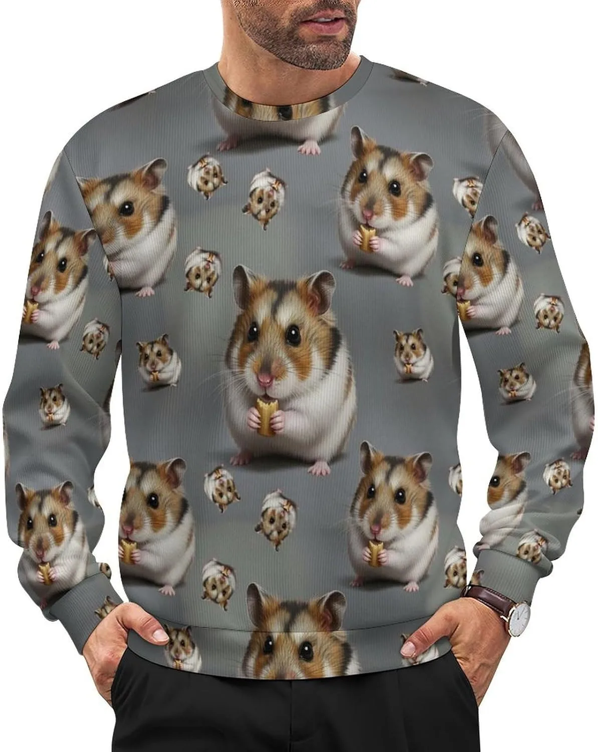 

Мужской свитер с длинным рукавом и круглым вырезом SEBNATAL