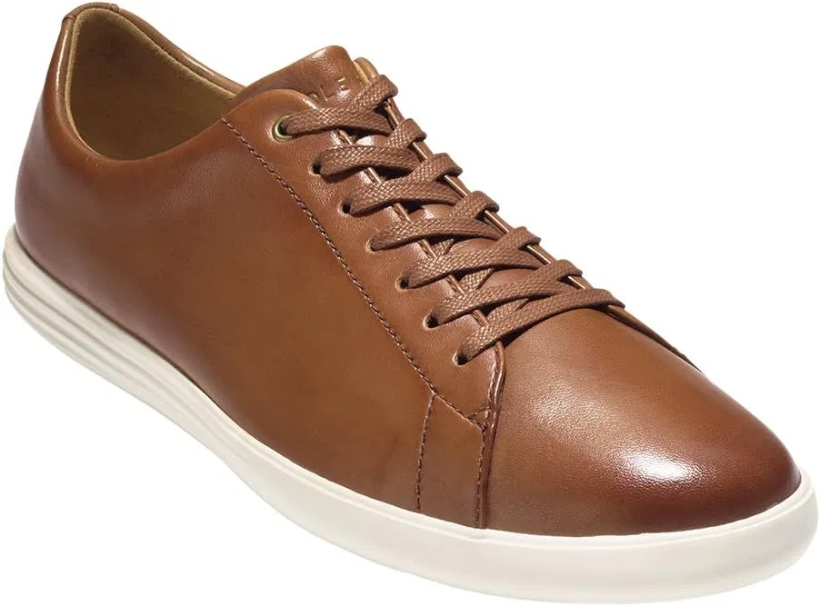 Мужские вязаные кроссовки Cole Haan Grand Crosscourt, Brown Tan Leather Burnished Tan Leather Burnished — фото 3