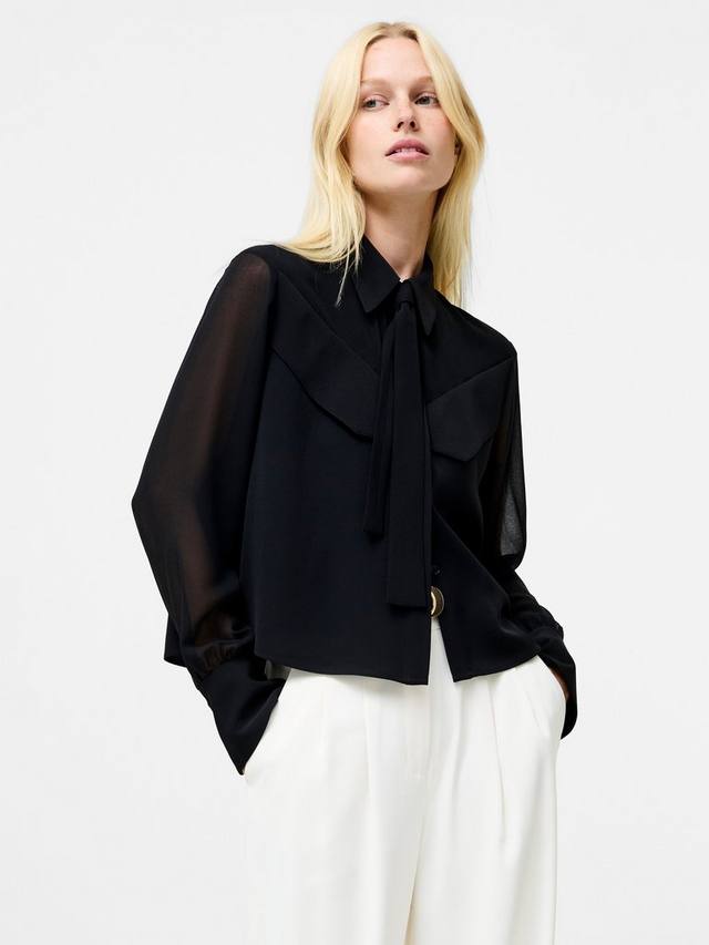 

Рубашка Arezzo с галстучным воротником French Connection, Black