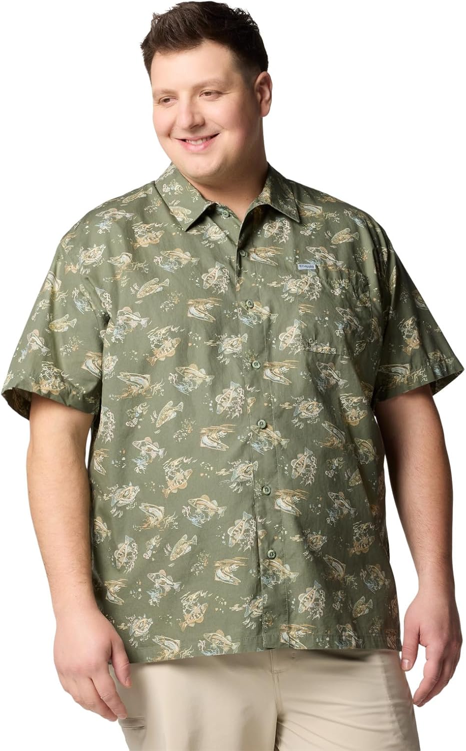 

Мужская рубашка Columbia Super Tamiami с длинным рукавом, Cypress Freshfish