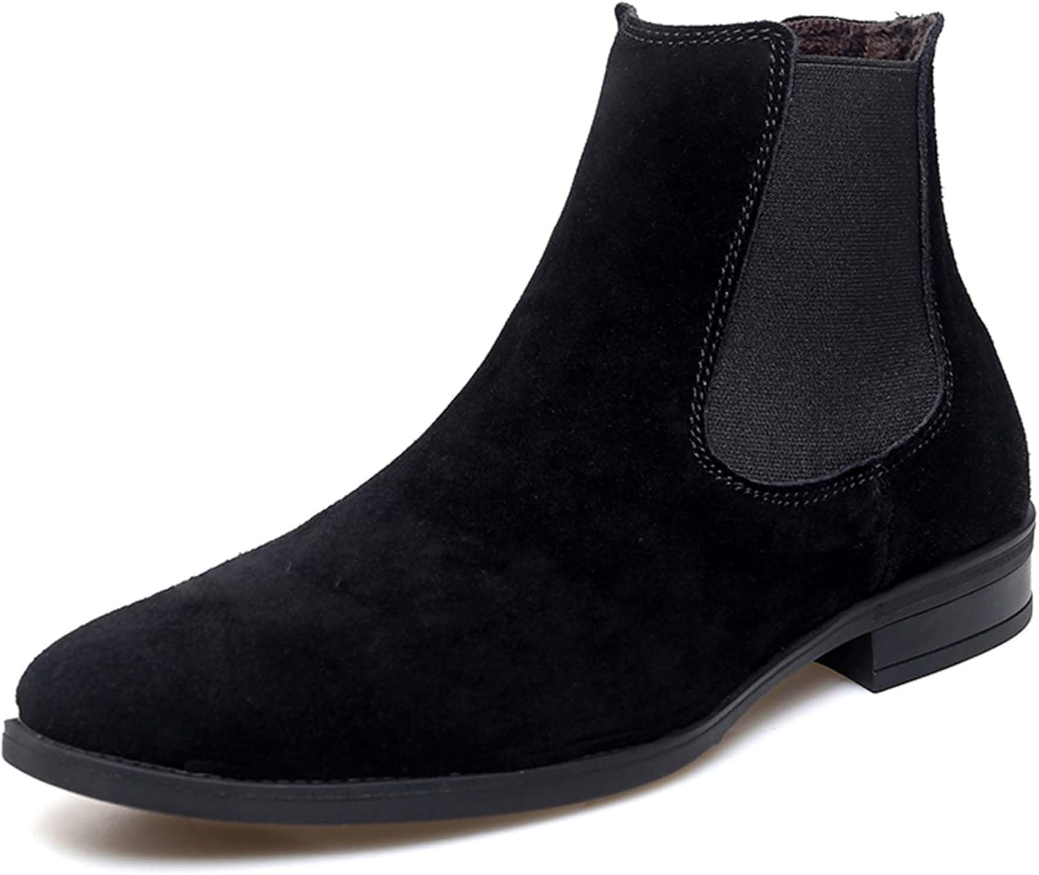 

Мужские ботинки челси большого размера, модные замшевые, для делового, повседневного и формального стиля, с противоскользящим покрытием, для работы, офиса, униформы, свадьбы, банкета, церкви, костюма, платья, высокие кожаные ботинки Generic, чер...