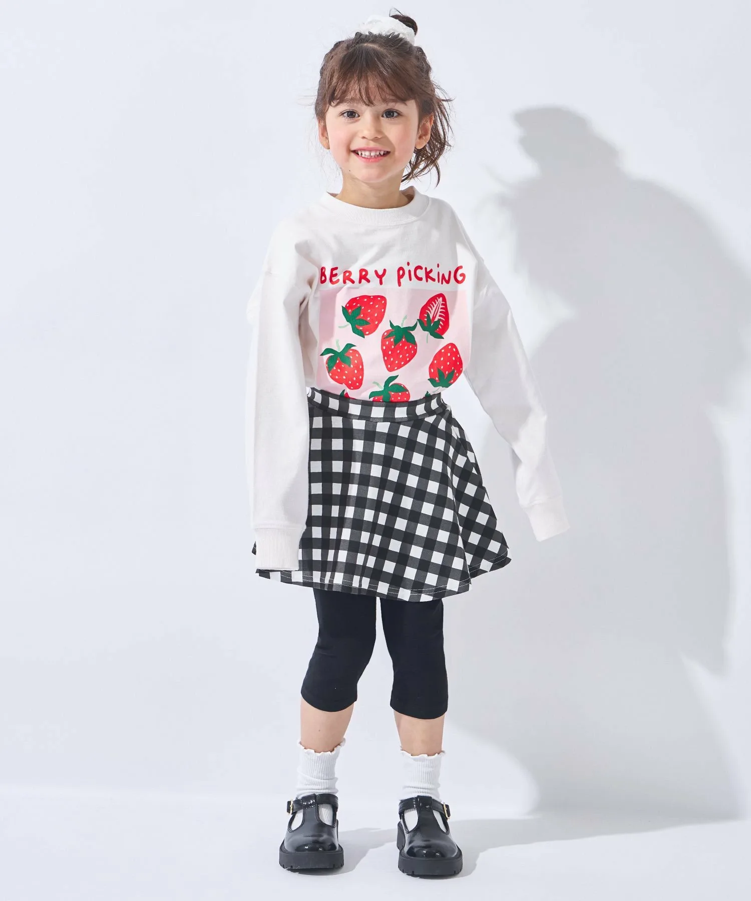 Юбка Юбки длиной 6 дюймов с принтом по всей поверхности Ever Closet, Q. Black (checkered pattern) — фото 2
