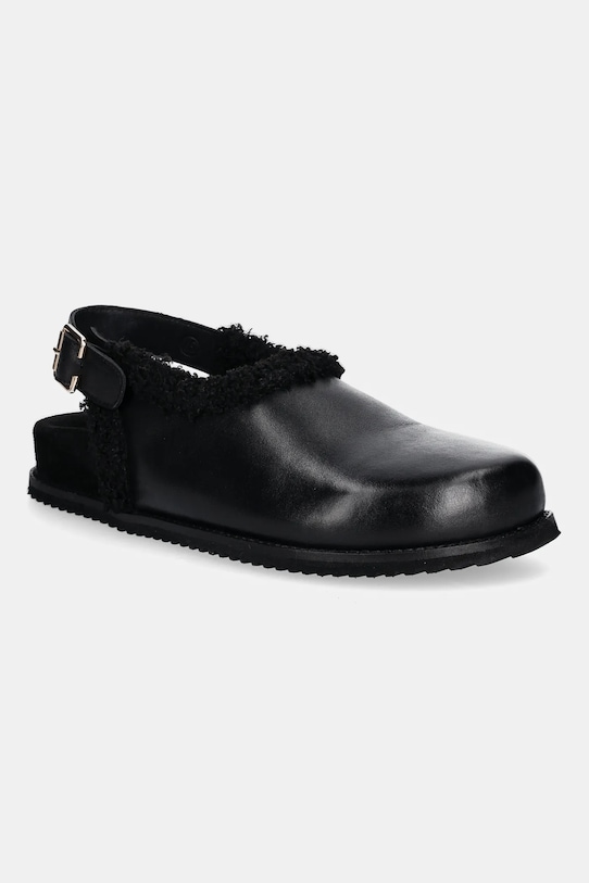 Кожаные тапочки Answear.Lab, черный