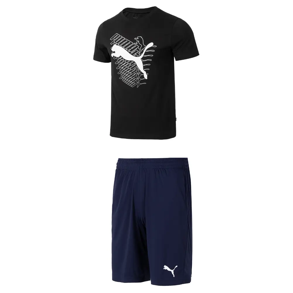 

Повседневная спортивная одежда для мужчин, черный и синий Puma, синий
