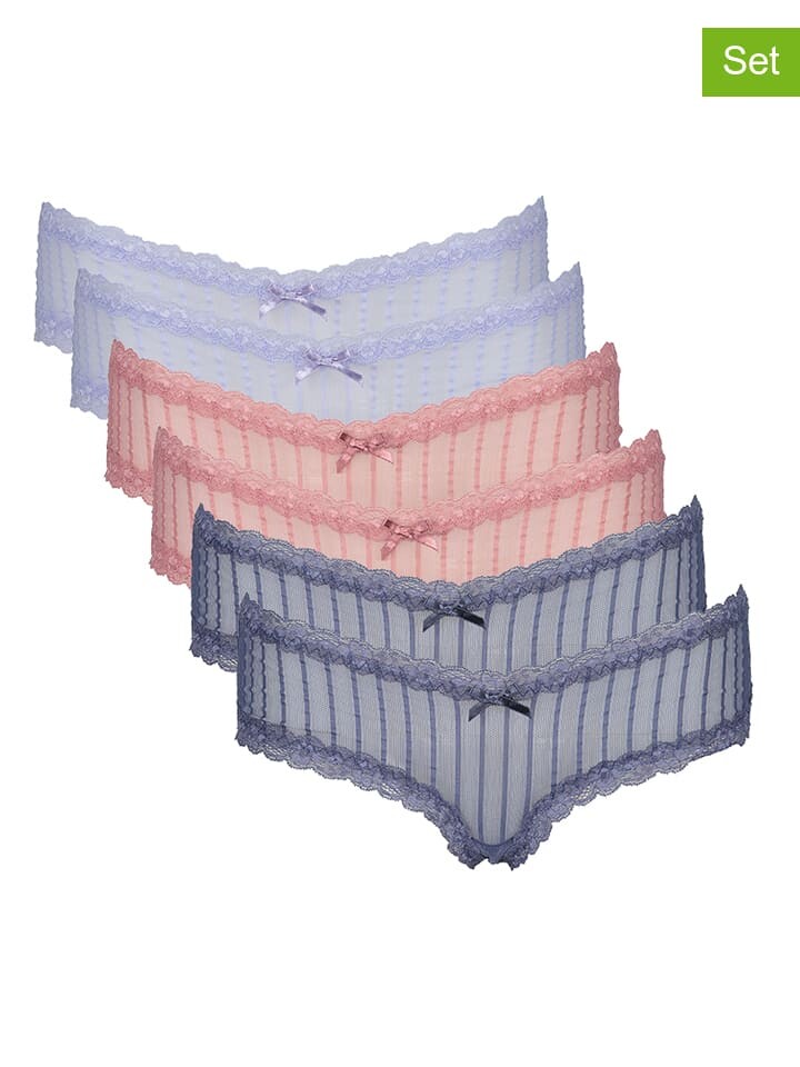 

Трусы Hunkemöller 6er Set, цвет hellblau/pink dunkelblau