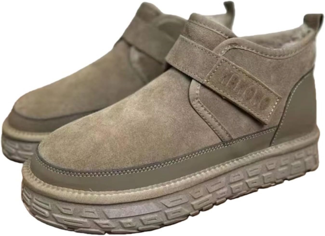 

Мужские зимние теплые ботинки Khwfjas до щиколотки - с плюшевой подкладкой и утолщенной подошвой, зеленый