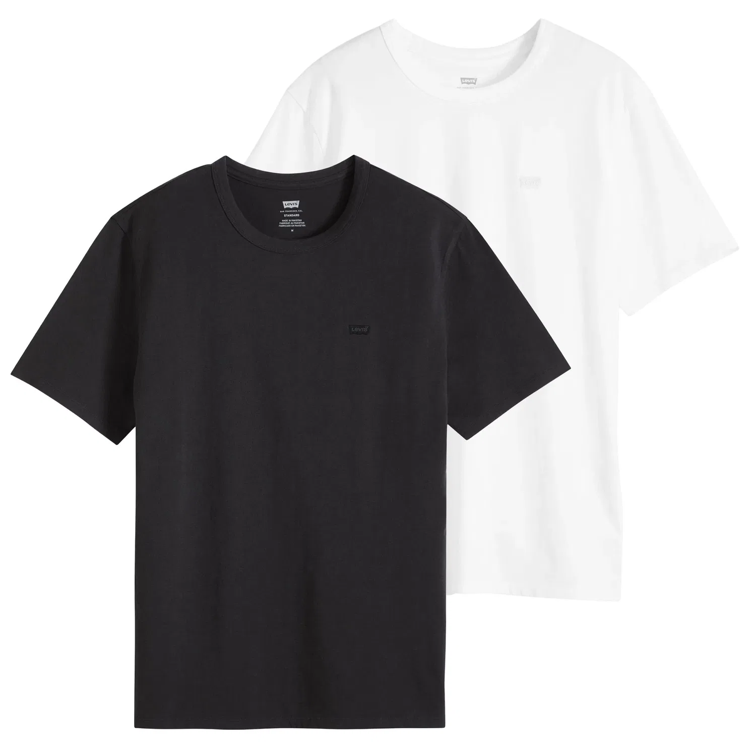 Футболка, 2 шт., Levi's, белый/черный