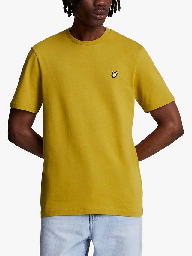 

Однотонная футболка с круглым вырезом Lyle & Scott, цвет Ellaness Gold