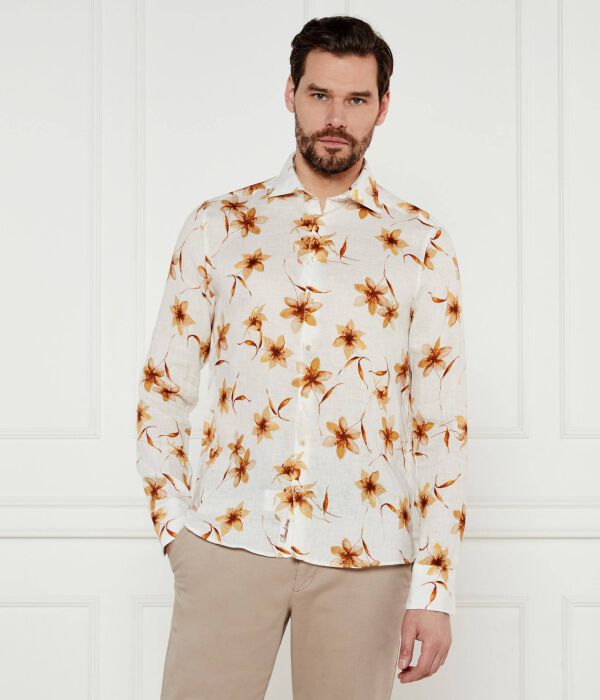 

Льняная рубашка Slim fit Stenströms, желтый