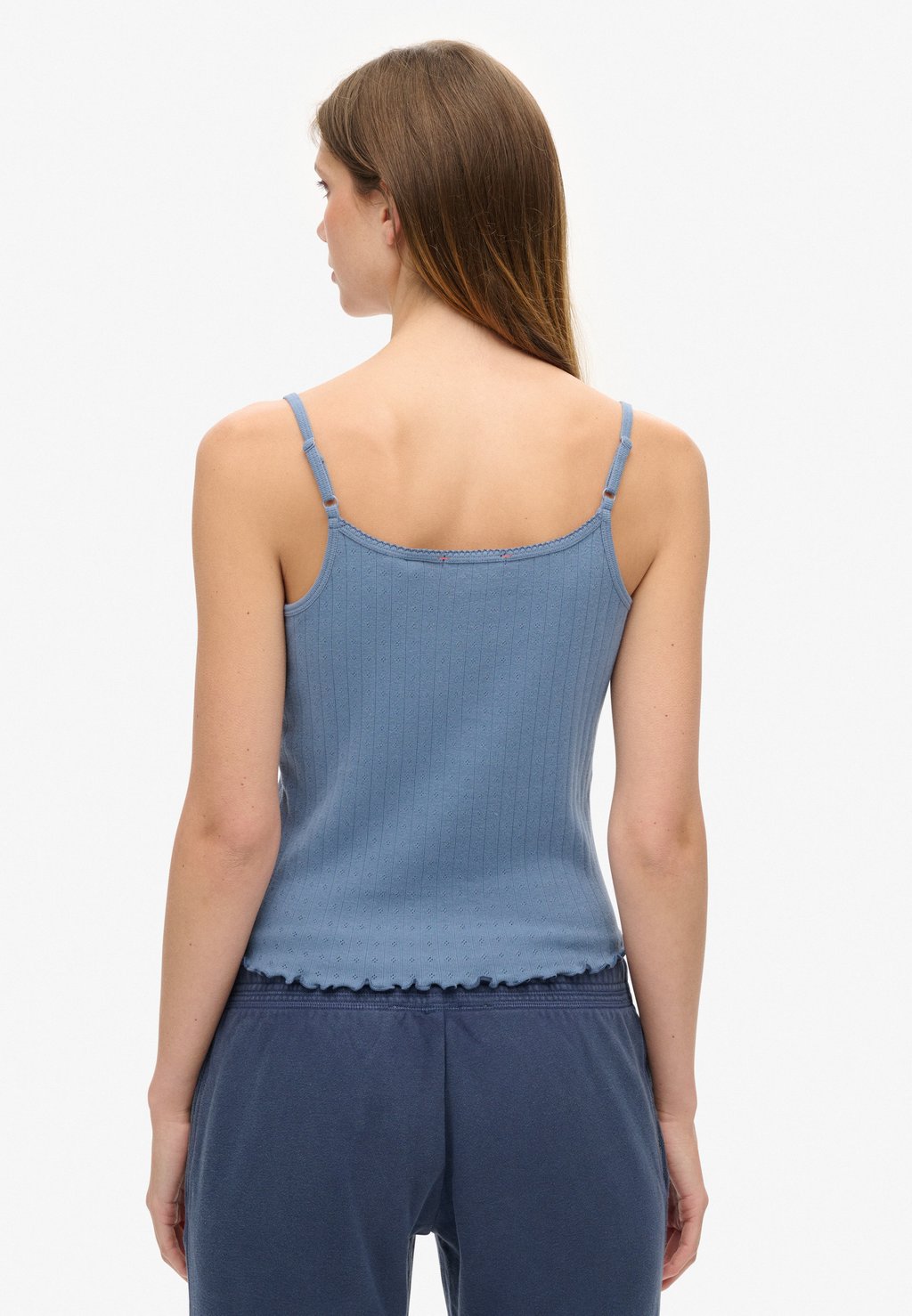 

Топ ATHLETIC ESSENTIALS GRAPHIC POINTELLE CAMI Superdry, синий