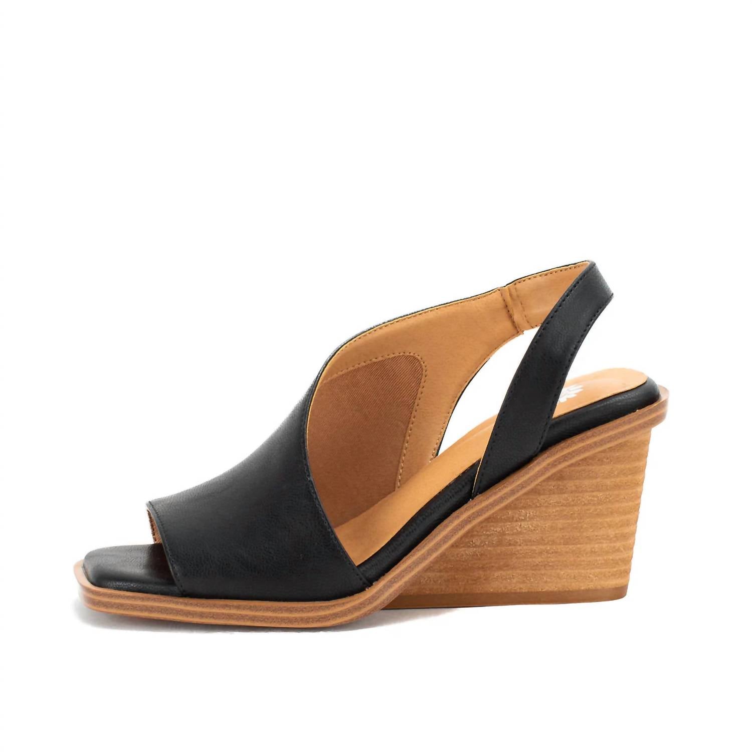 Женские босоножки Valdosta Slingback Wedge Sandal In Black Yellow Box — фото 2