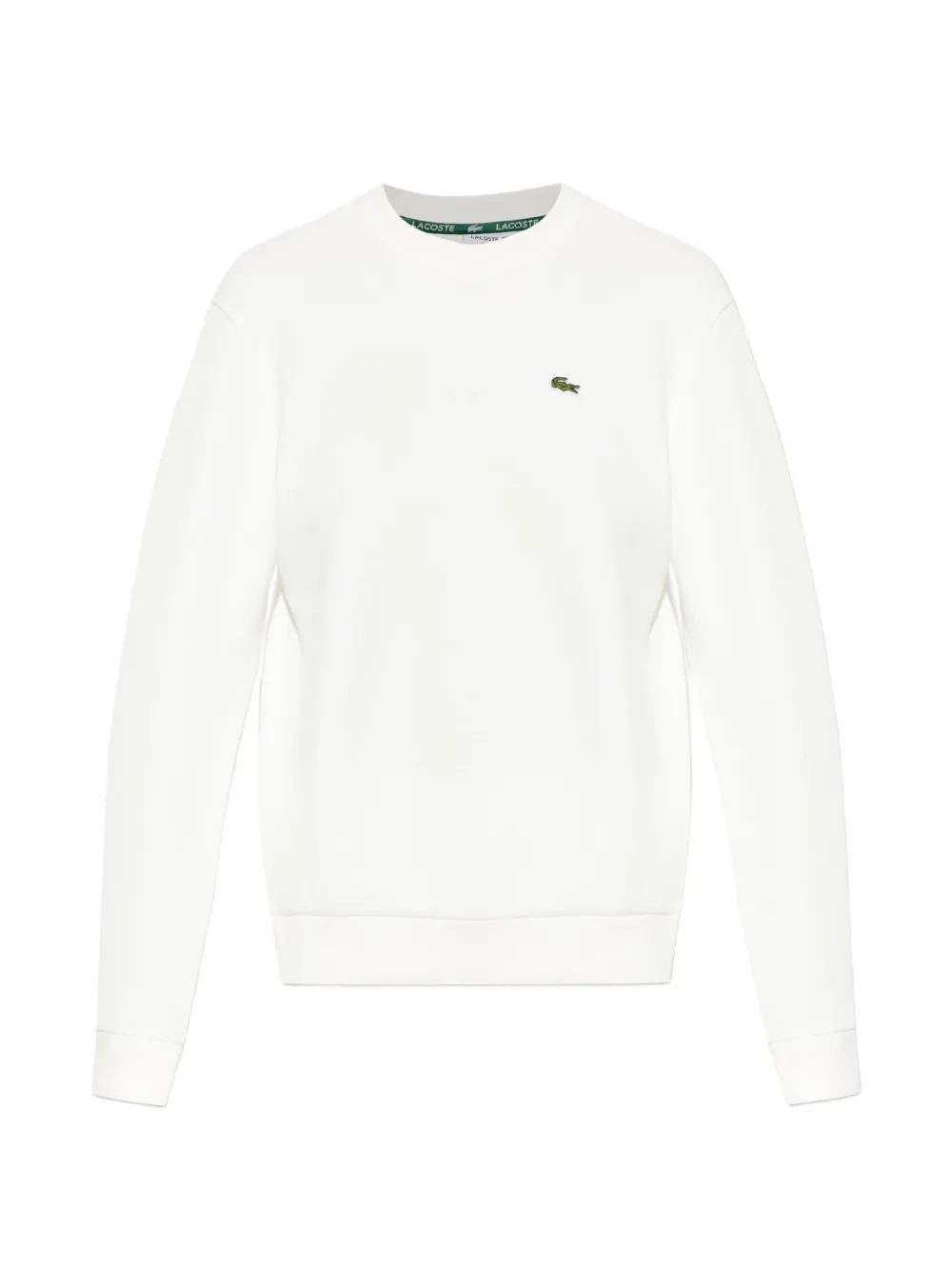 

Свитшот с вышивкой и круглым вырезом Lacoste, белый