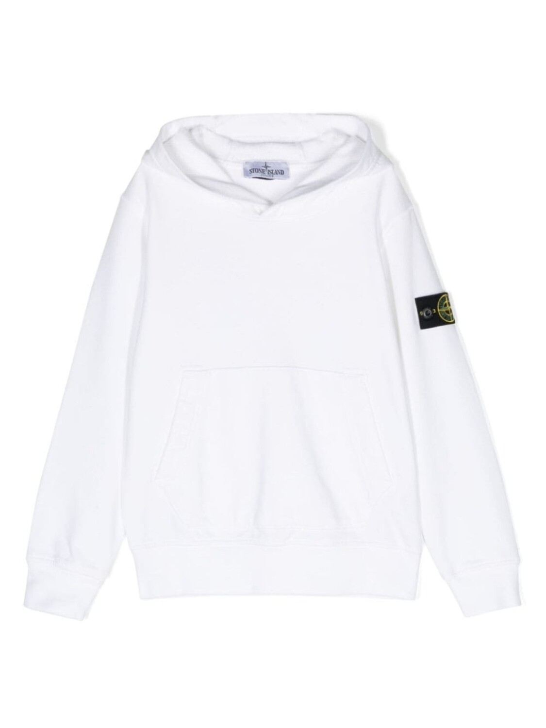 

Stone Island Junior худи с нашивкой Compass, белый