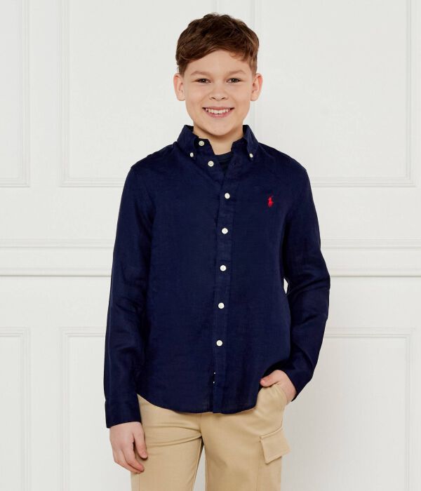 

Льняная рубашка Regular fit Polo Ralph Lauren, синий
