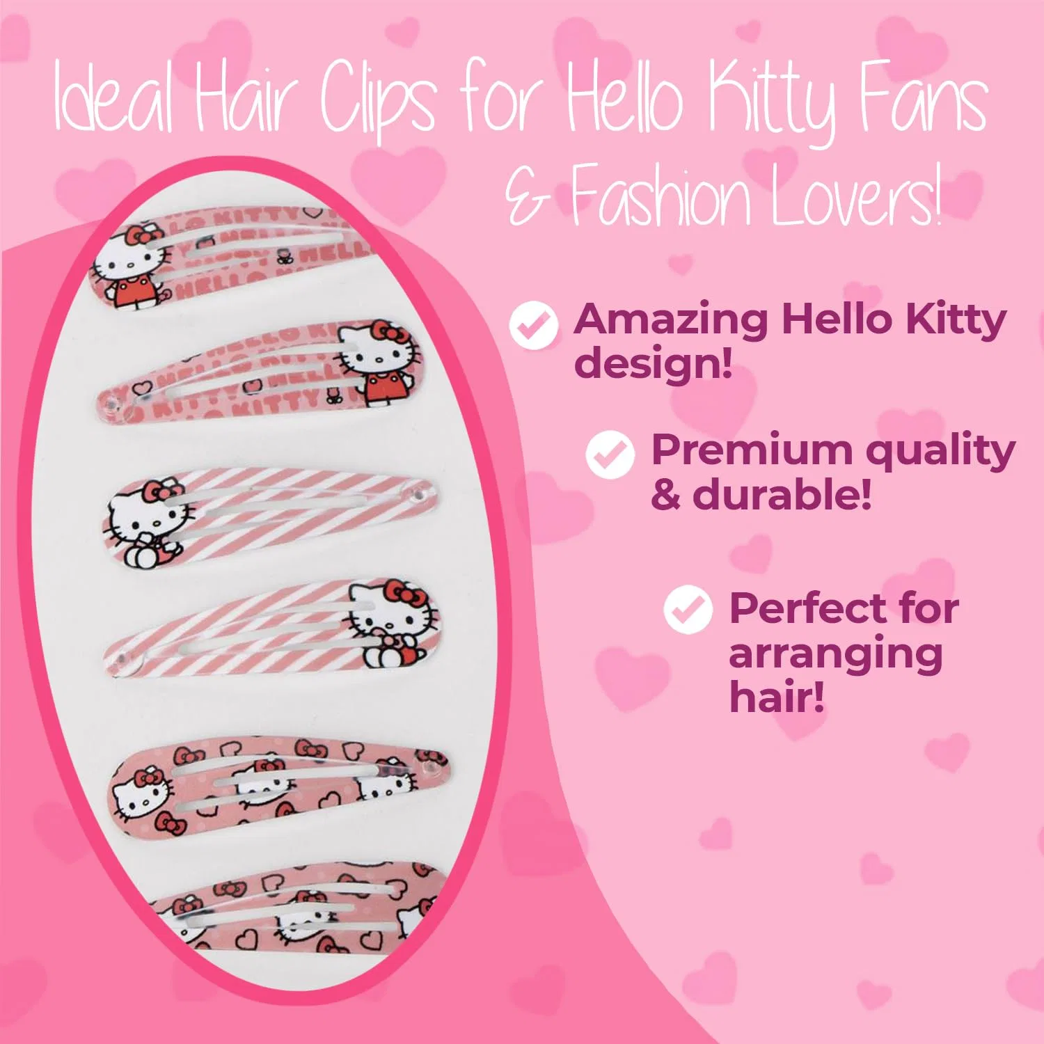 Набор заколок для волос Hello Kitty, 12 шт. The Geeky Pop — фото 4