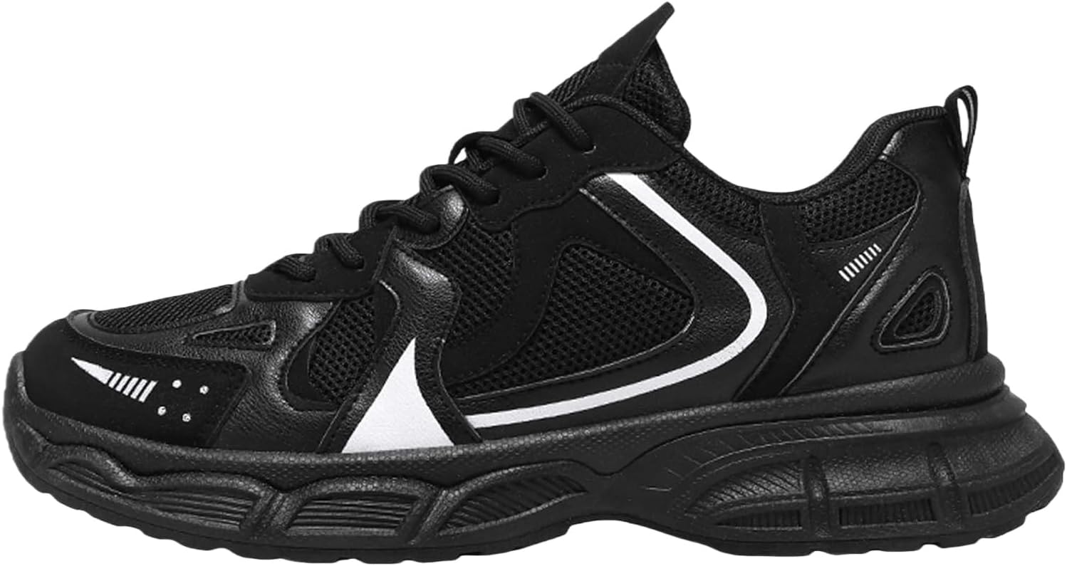 

Мужские дышащие сетчатые кроссовки с толстой подошвой, противоскользящие и износостойкие, повседневные спортивные туфли для лета, для бега, альпинизма и прогулок Clolinde, черный