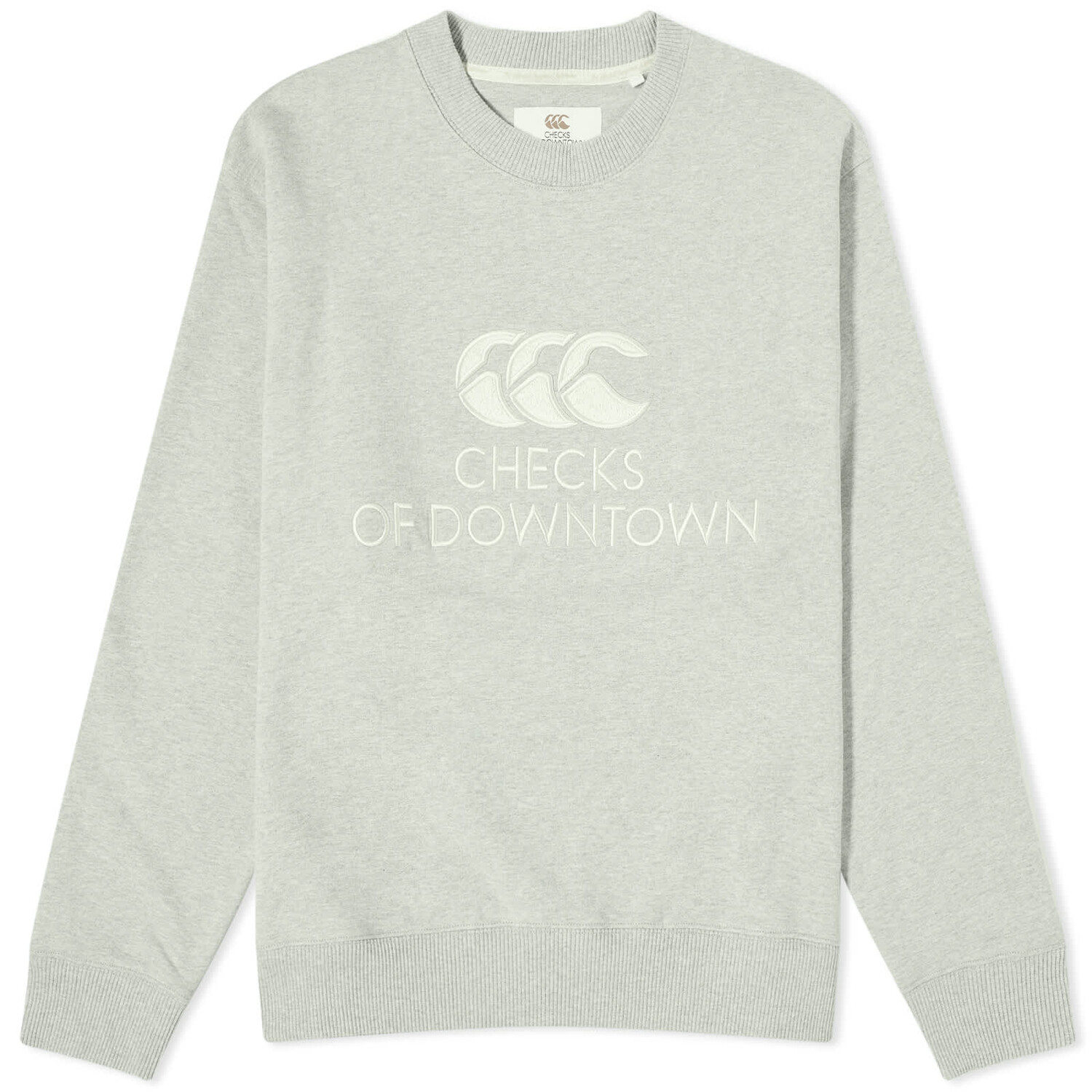 

Свитшот Checks Downtown X Canterbury Logo, цвет Grey Marl