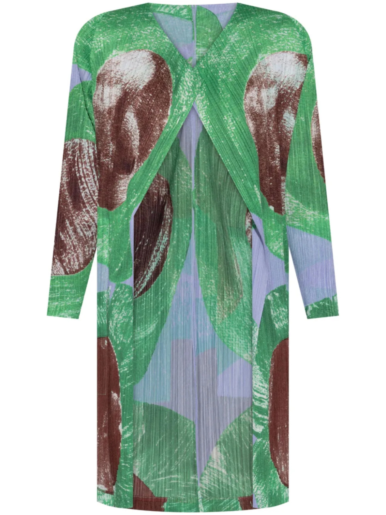 

Pleats Please Issey Miyake плиссированное пальто, коричневый