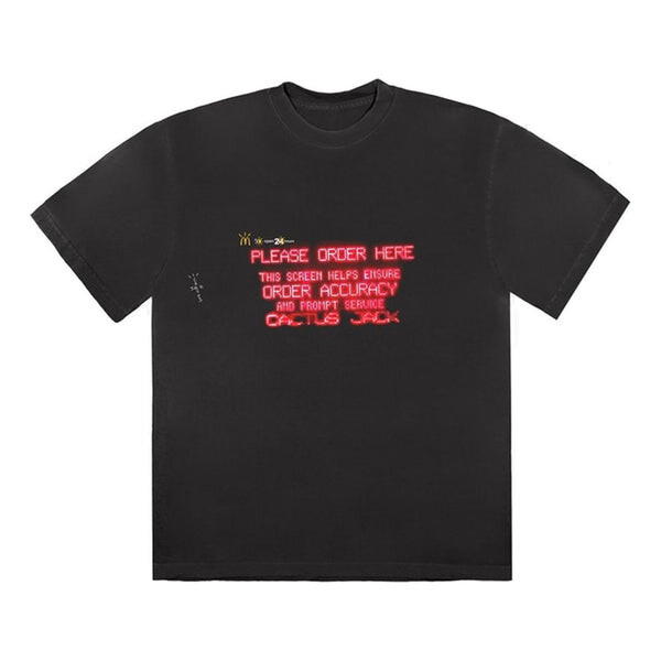 

Футболка cactus jack x mcdonald's order here tee Travis Scott, черный