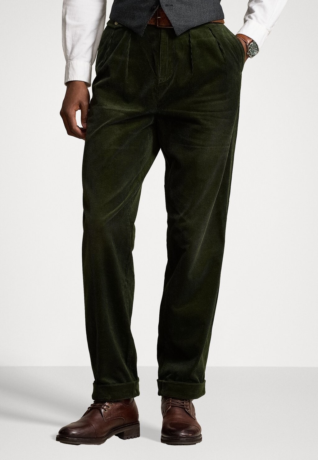 

Брюки WHITMAN RELAXED FIT CORDUROY TROUSER Polo Ralph Lauren, оливковый