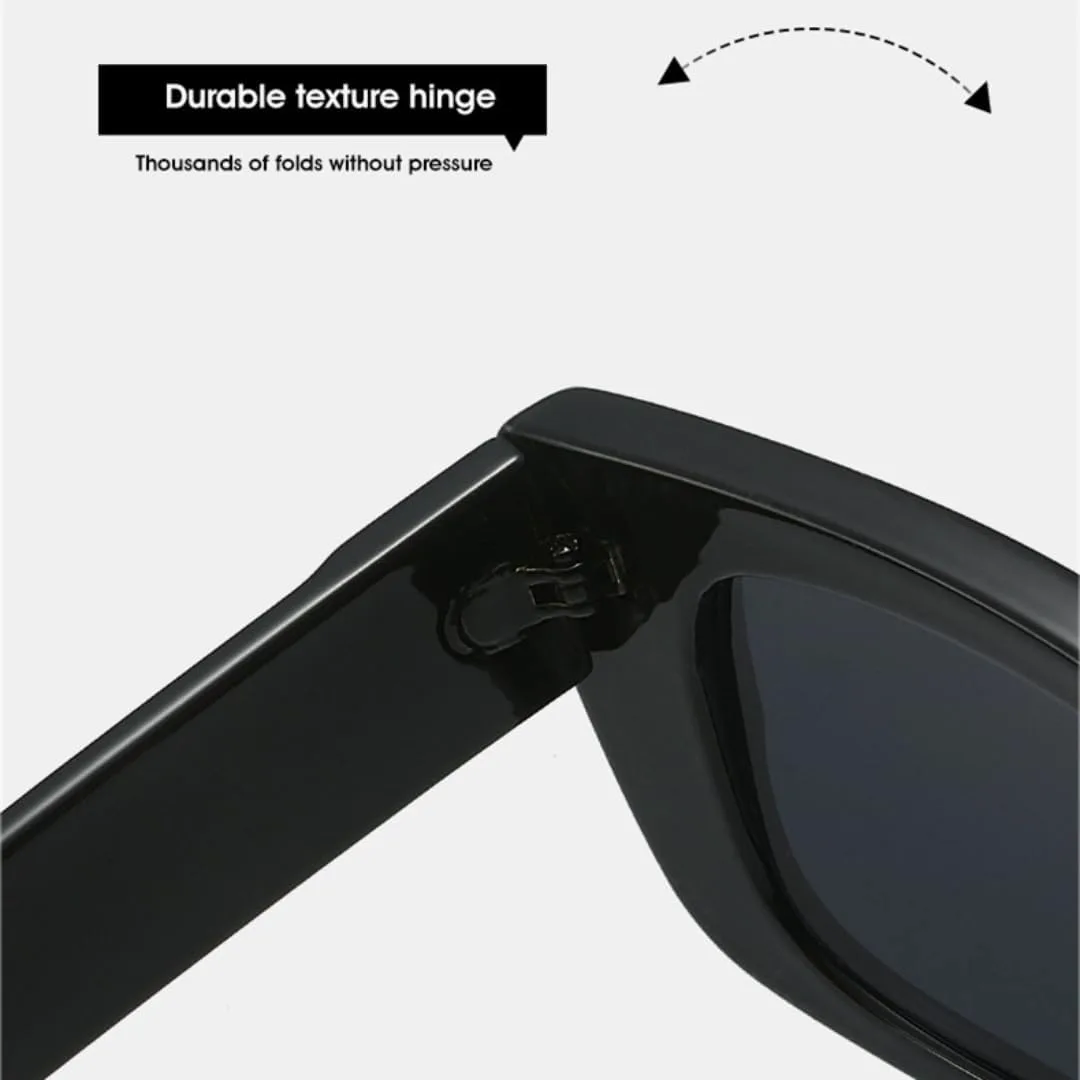 

Квадратные солнцезащитные очки для женщин, двухцветные градиентные, защита от УФ-излучения UV400, ретро-панк, леопардовый принт UATXTAU, Green Amber Gray