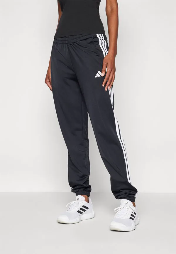 Спортивные штаны из трикотажа с тремя полосками Adidas Sportswear, Black/White