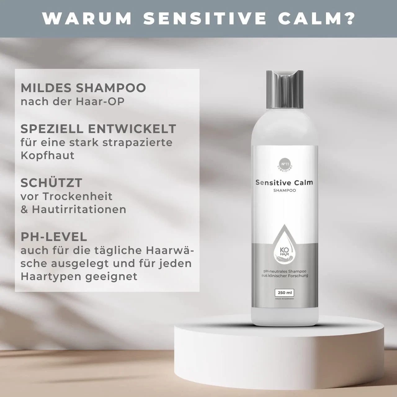 Шампунь Kö-Hair Sensitive Calm PH Neutral для чувствительной кожи головы Köhair — фото 3