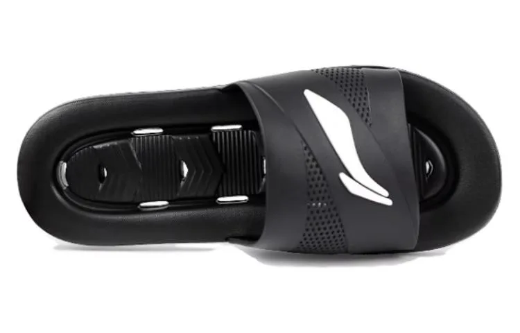 Сланцы Li-Ning EVA с резиновой подошвой мужские черно-белые — фото 4