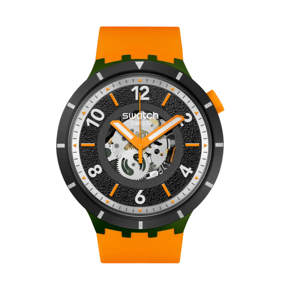 

Часы Fall-Iage зеленого цвета с оранжевым ремешком Swatch, оранжевый