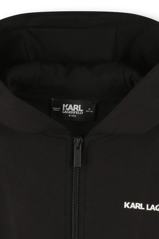 Детская хлопковая толстовка Karl Lagerfeld, черный — фото 4