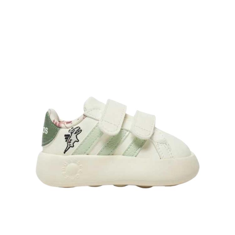 Мягкие износостойкие дышащие низкие детские ботинки White Green Infant And Toddler Adidas, белый зеленый — фото 2