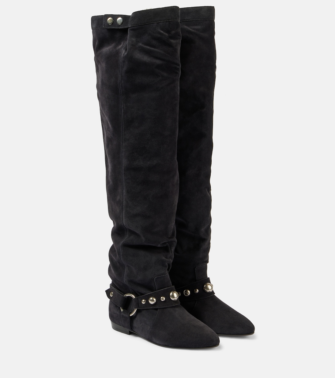 Замшевые сапоги выше колена Selize Isabel Marant, Faded Black
