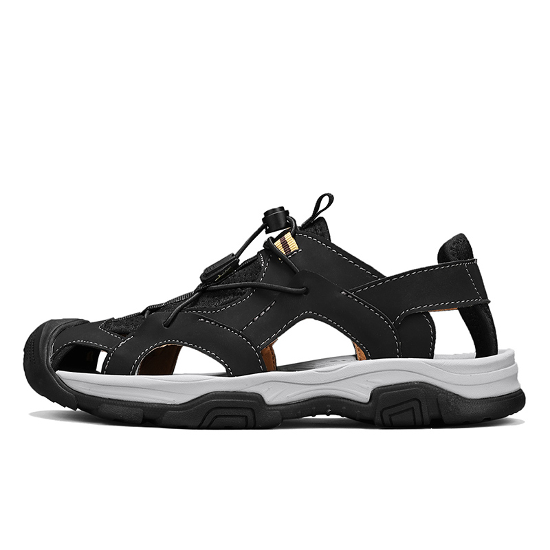 

TELENT Антискользящие, антибактериальные и дышащие мужские треккинговые ботинки для речных походов черные, цвет Black