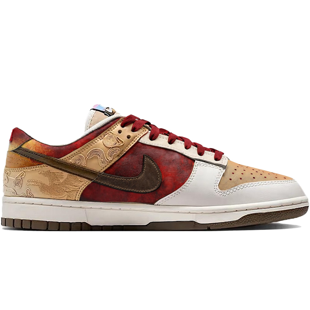 Nike Кроссовки для скейтбординга Dunk Pegasus Pack Van Gogh Genesis, BadFive Guerrilla 2S Low top мужские бежевые — фото 2