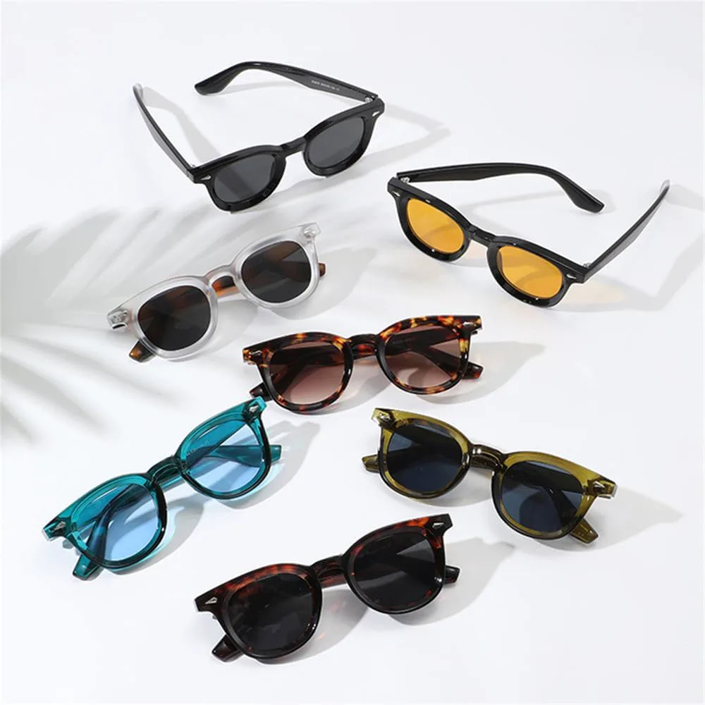 

Овальные солнцезащитные очки для женщин с заклепками, синие, UV400, для мужчин, для занятий спортом на открытом воздухе, бега и езды generic, Transparent Gray