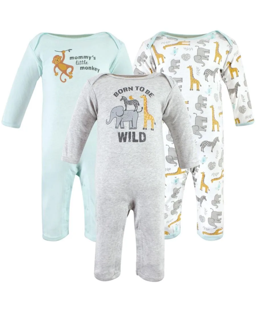 Тройной комплект цельнокроеных костюмов Hudson Baby, Little Monkey