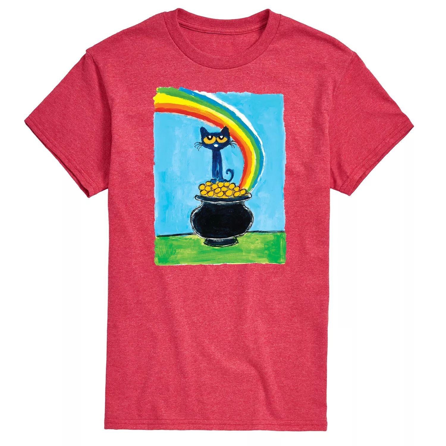 

Мужская футболка Pete The Cat Rainbow Pot Of Gold Licensed Character