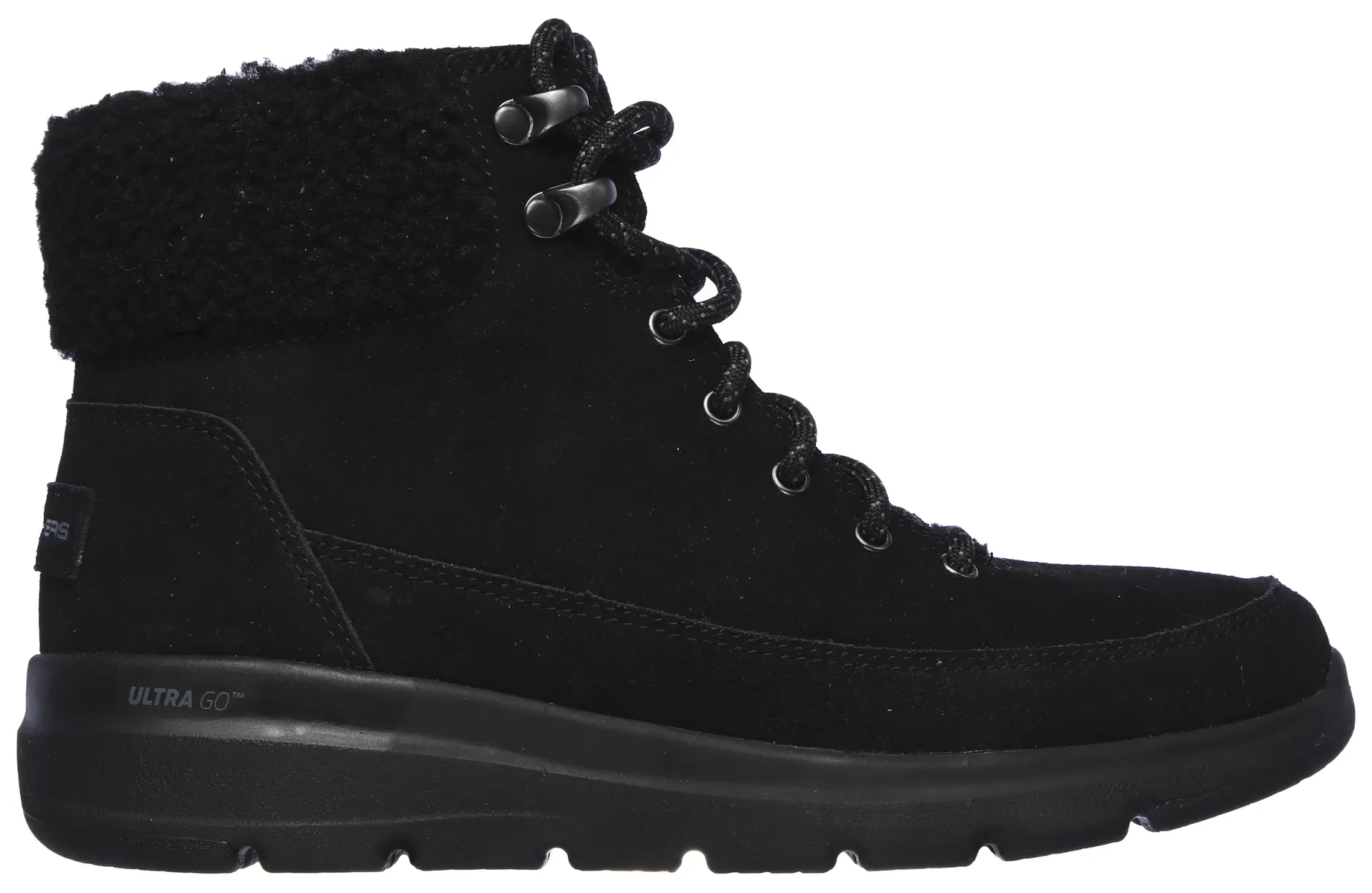 Зимние ботинки Skechers на шнуровке с мехом, черный — фото 3