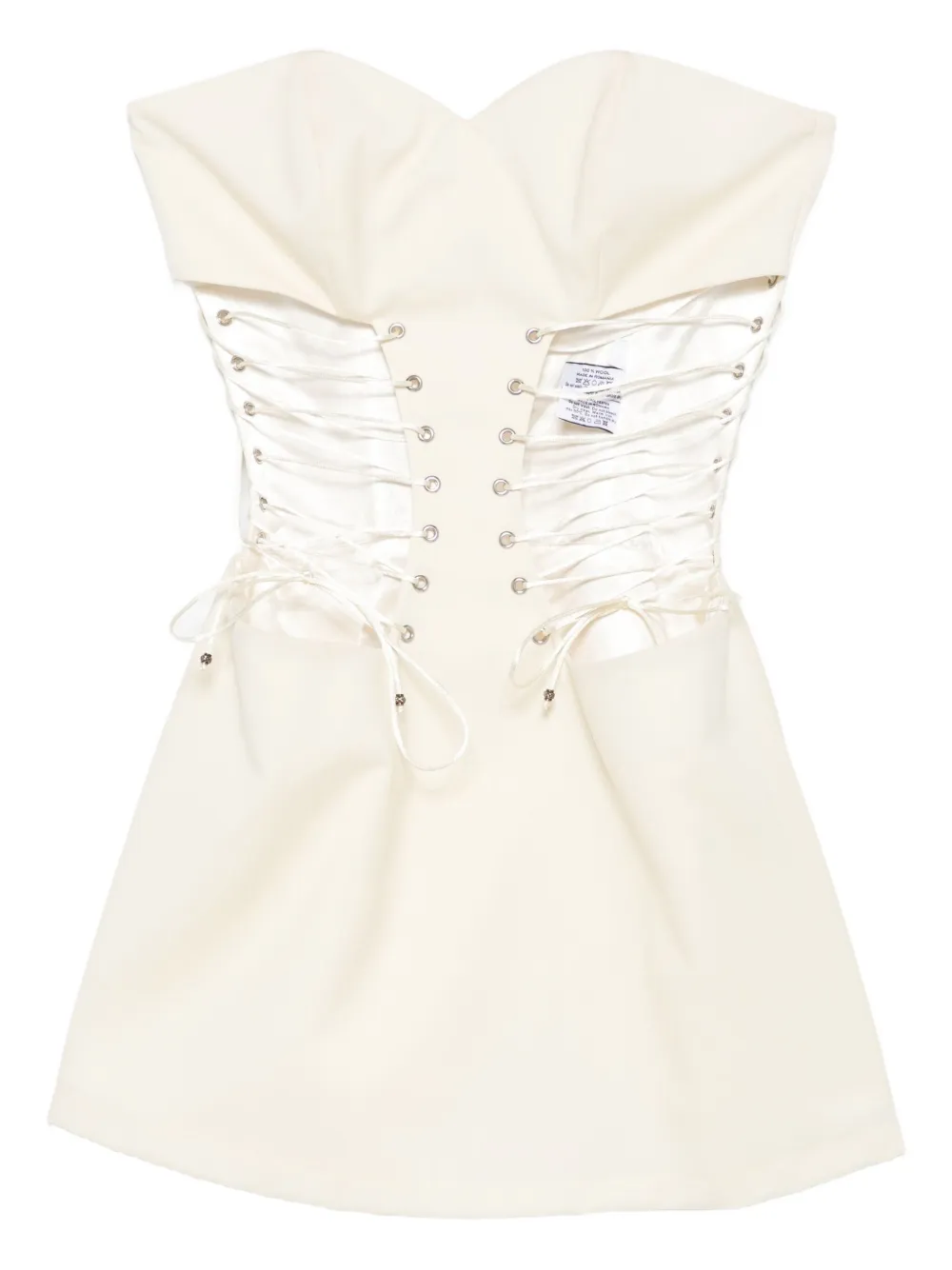 

Мини-платье с корсетом и шнуровкой Vestiaire d'un Oiseau Libre, белый
