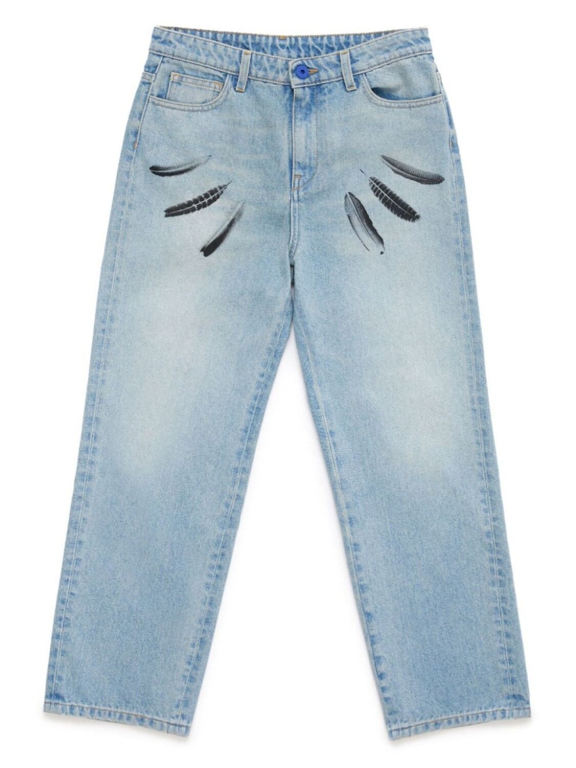 

Marcelo Burlon County Of Milan прямые джинсы Wind Feathers, синий