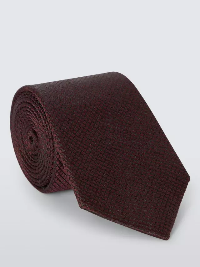 

Галстук John Lewis Silk Textured, бордовый