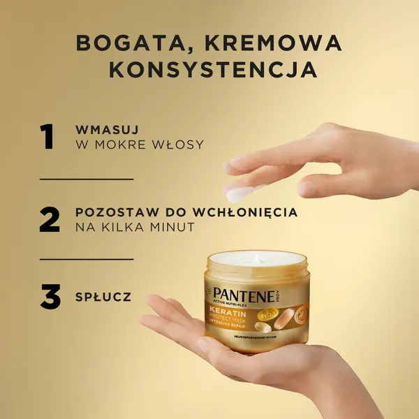 Маска для поврежденных волос, 300 мл Pantene Pro-V intensive repair keratin protect — фото 3