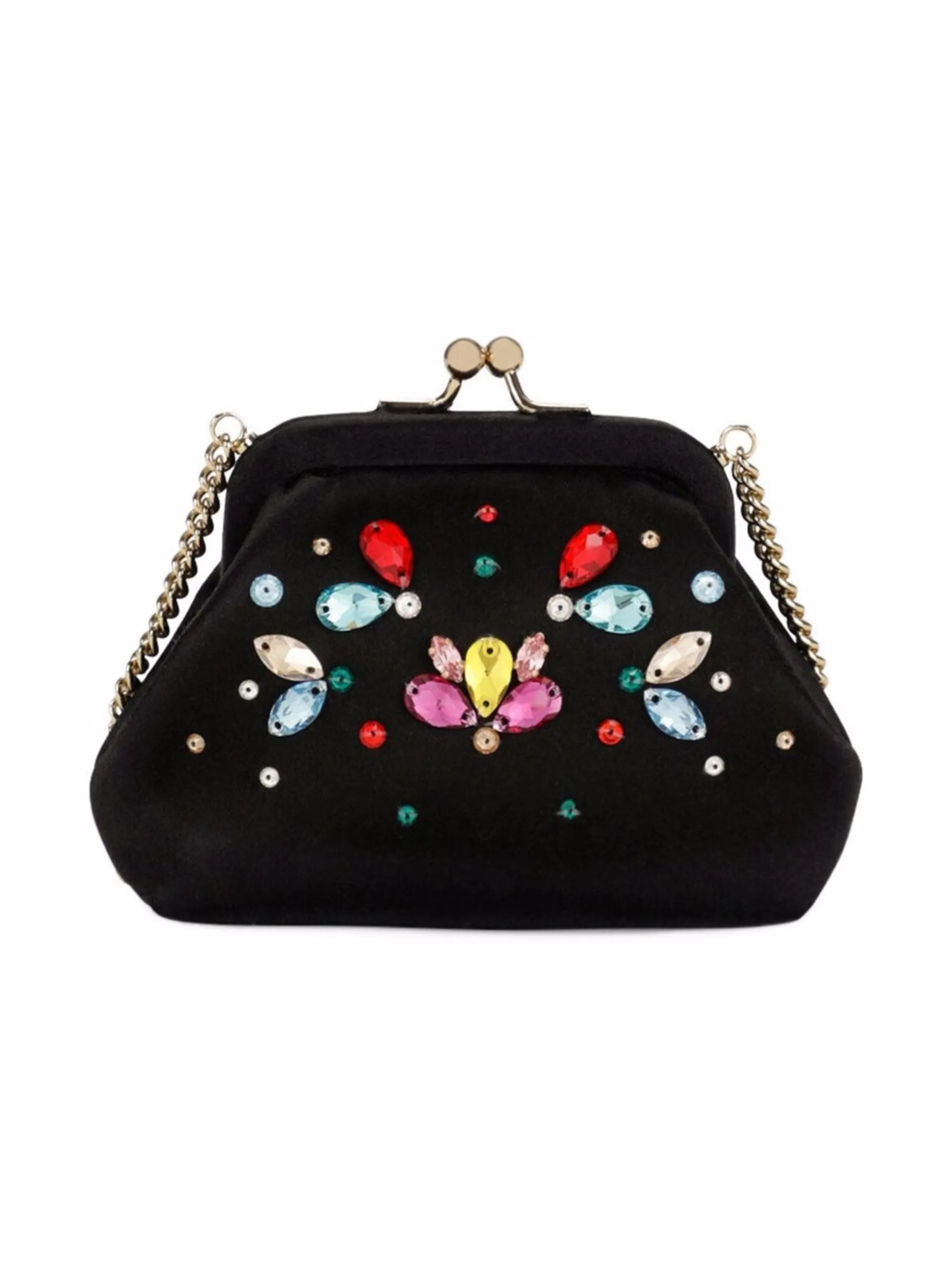 

Сумка на плечо с кристаллами Dolce & Gabbana Kids, черный