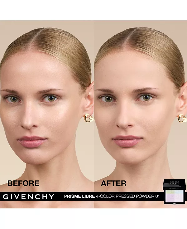 Prisme libre ультра-размывающая и корректирующая цвет компактная пудра Givenchy, 01- mousseline pastel (for fair to light complexions) — фото 3